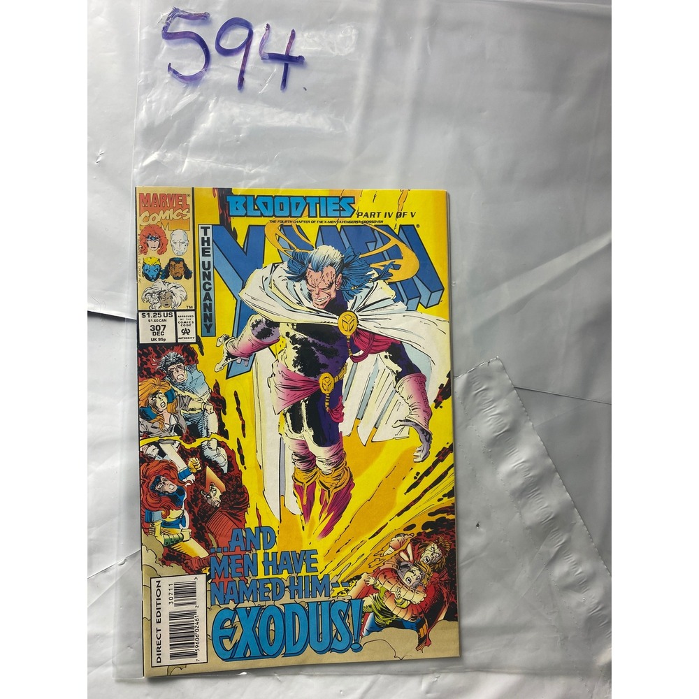 Uncanny X Men Comic Book 307 December 1993 Marvel Bloodties Part 4 of 5
